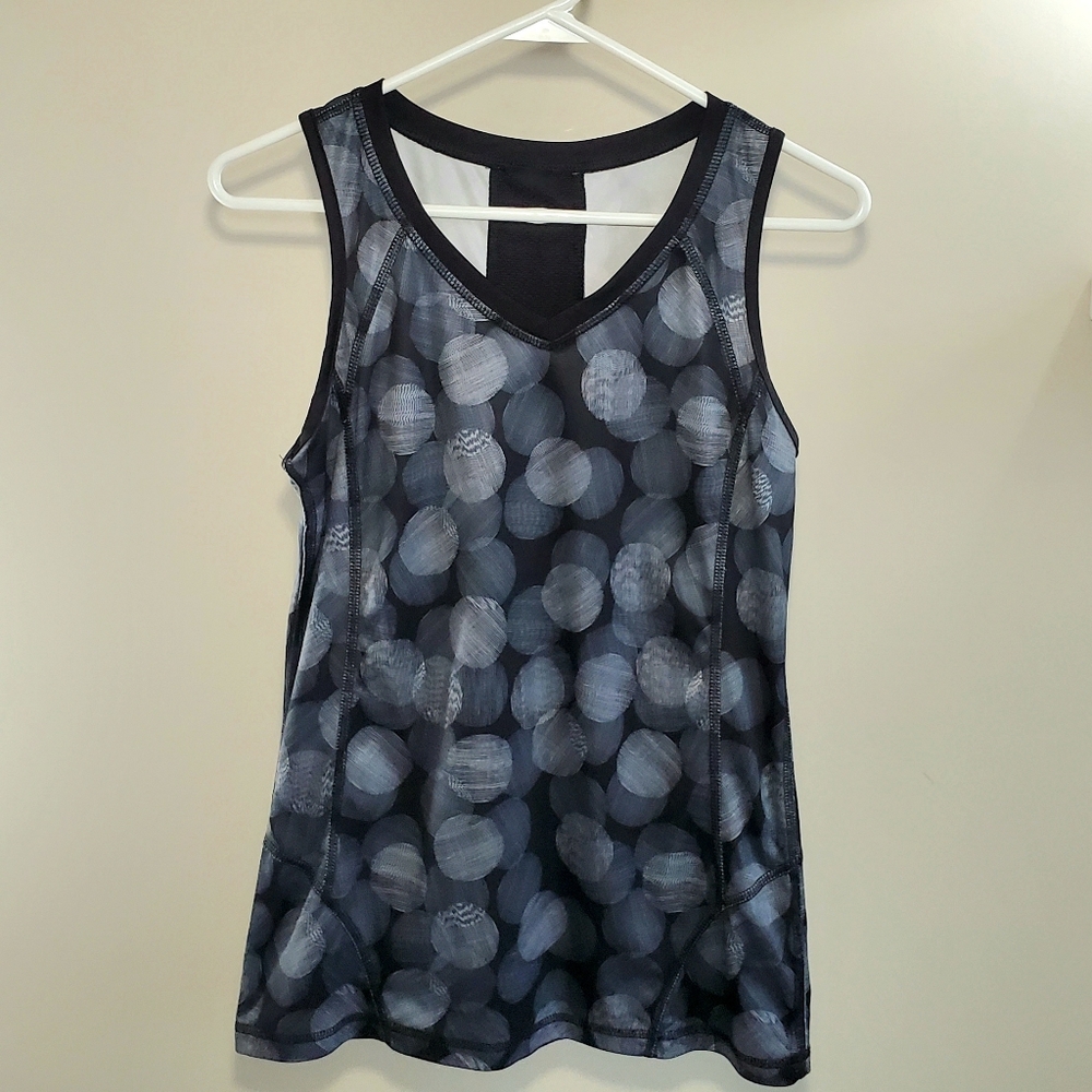 Grey and Black Circle Tank